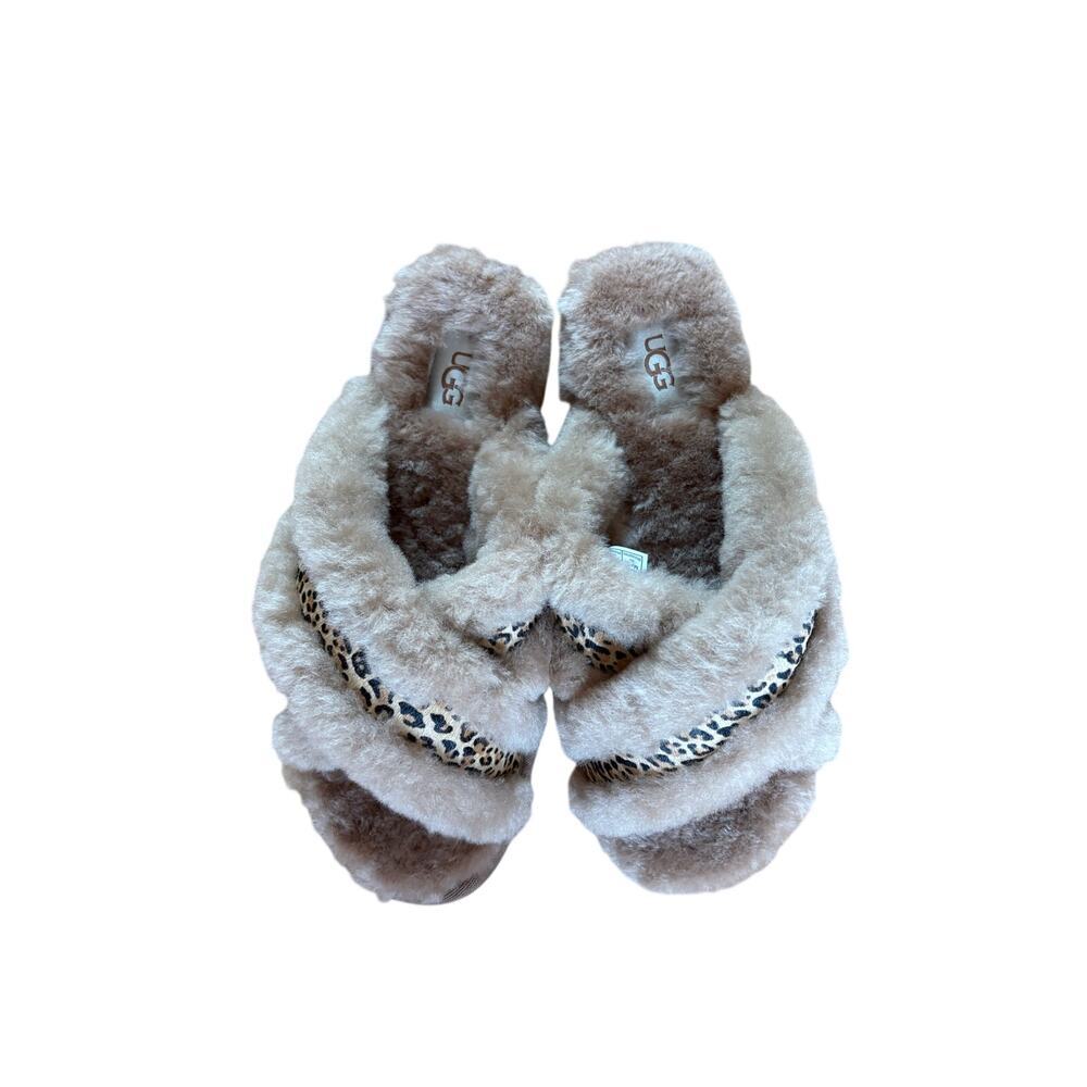 UGG Chestnut Tan Cheetah Speckles Scuffita House Slippers 7 - Picture 9 of 11